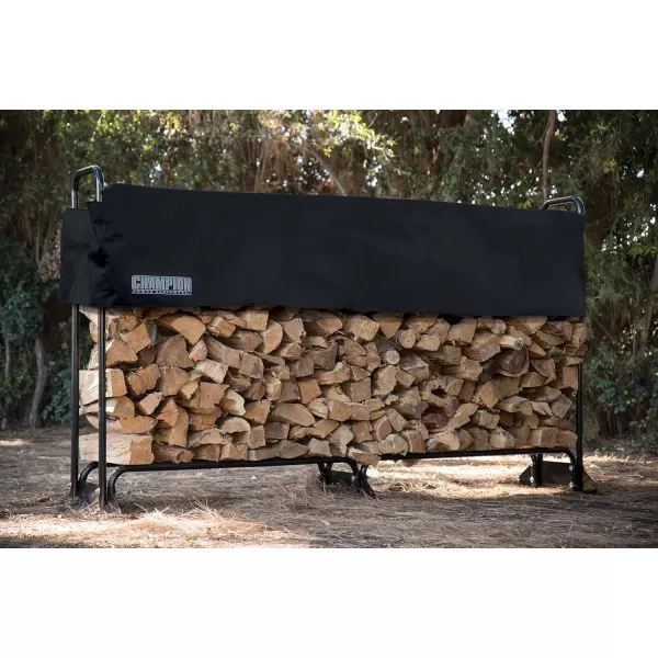 imageChampion Power Equipment 201163 Inch Firewood Heavy Duty Log 48quot Wood Rack  Cover Weather Resistant Cover Included96 Wood Rack  Cover