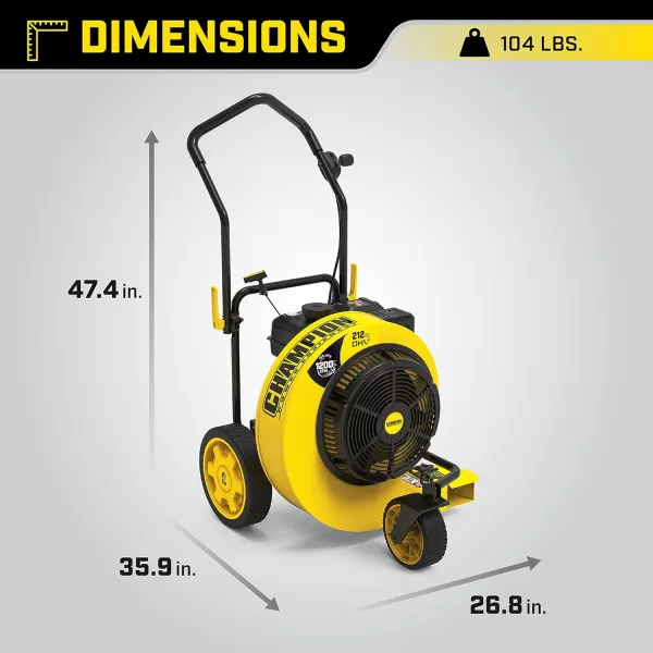 imageChampion Power Equipment 212cc 1200 CFM Walk Behind Leaf Blower