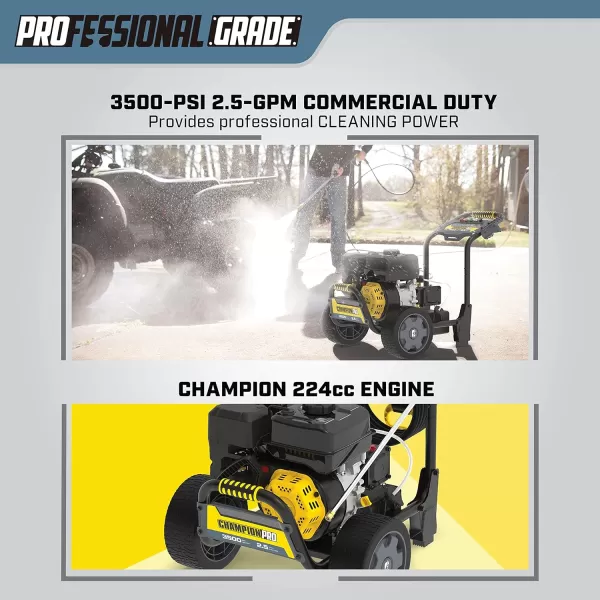 imageChampion Power Equipment 3100PSI 22GPM Low Profile Gas Pressure Washer3500 PSI  25 GPM  224cc