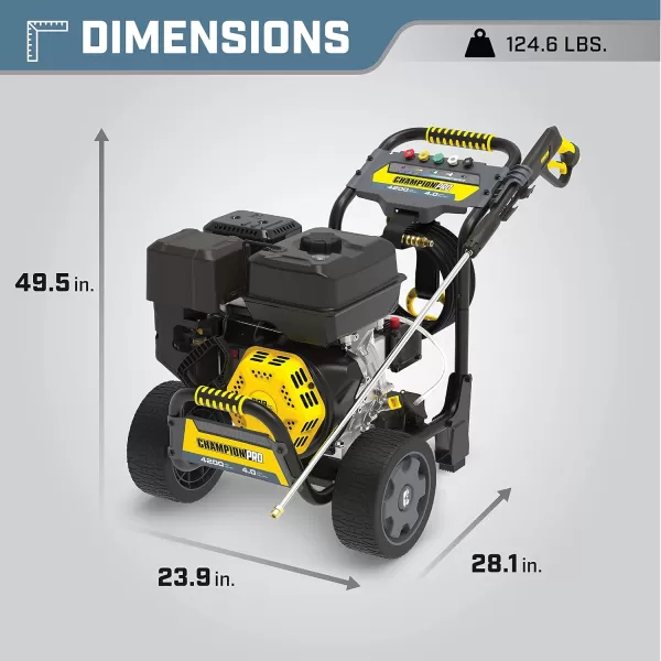 imageChampion Power Equipment 3100PSI 22GPM Low Profile Gas Pressure Washer4200 PSI  40 GPM  389cc