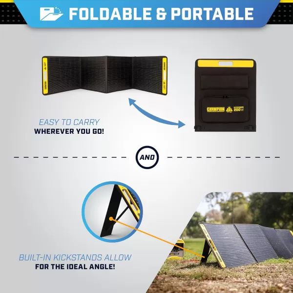 imageChampion Power Equipment 3276Wh Portable Solar Power Station and Two 200Watt Solar Panels998Wh Solar Power Station  Two 200W Solar Panels