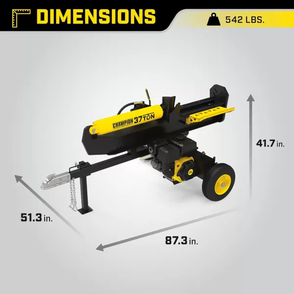 imageChampion Power Equipment 40Ton PRO Grade HorizontalVertical Full Beam Gas Log Splitter with Auto Return37Ton