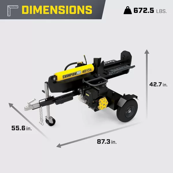 imageChampion Power Equipment 40Ton PRO Grade HorizontalVertical Full Beam Gas Log Splitter with Auto Return40Ton