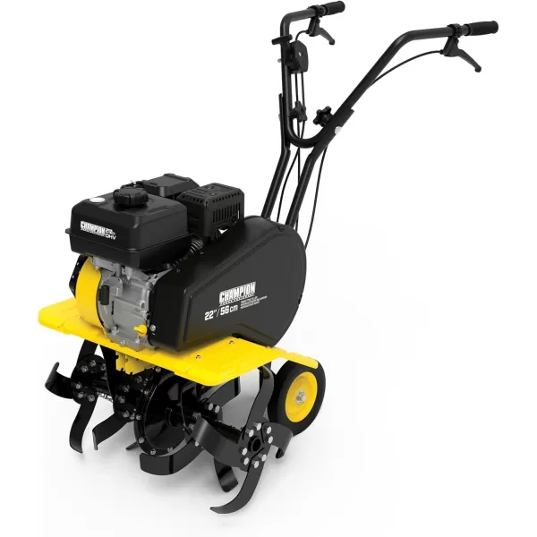 imageChampion Power Equipment 43cc 2Stroke Portable Gas Garden Tiller Cultivator Adjustable Depth22  Front Tine  212cc Engine