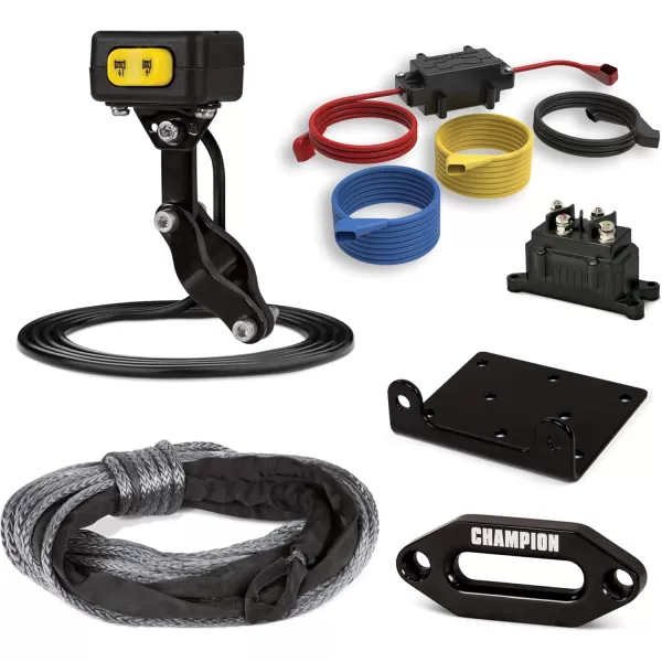 imageChampion Power Equipment XL 3500lb ATVUTV Synthetic Rope Winch Kit