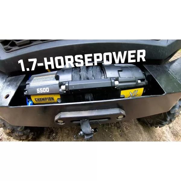 imageChampion Power Equipment XL 5500lb ATVUTV Synthetic Rope Winch Kit