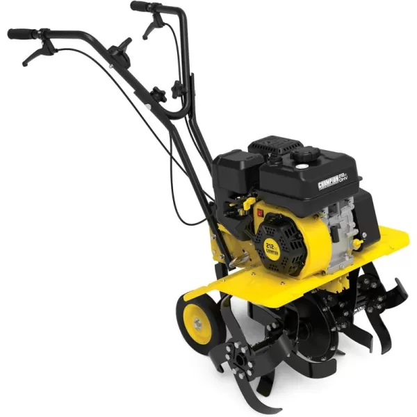 imageChampion Power Equipment 43cc 2Stroke Portable Gas Garden Tiller Cultivator Adjustable Depth22  Front Tine  212cc Engine