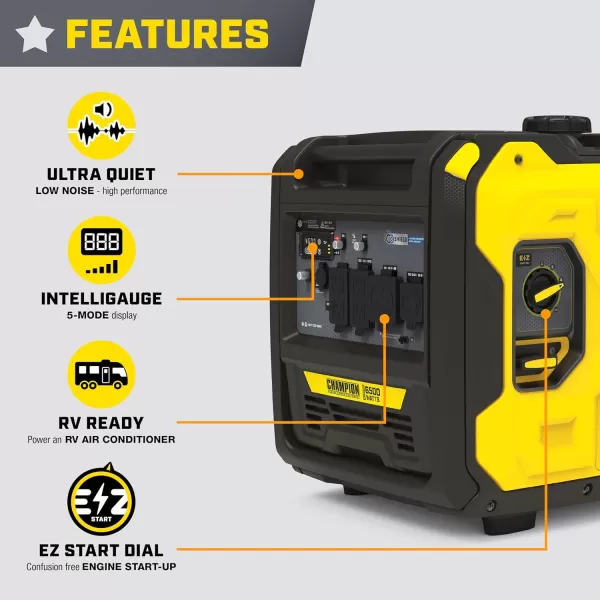 imageChampion Power Equipment 11000Watt Wireless Remote Start Home Backup Portable Inverter Generator with Quiet Technology and CO Shield6500Watt  Gas  EZ Start  CO