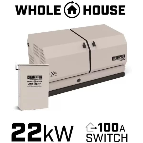 imageChampion Power Equipment 201220 22 kW aXis Home Standby Generator with 100A Whole House Switch