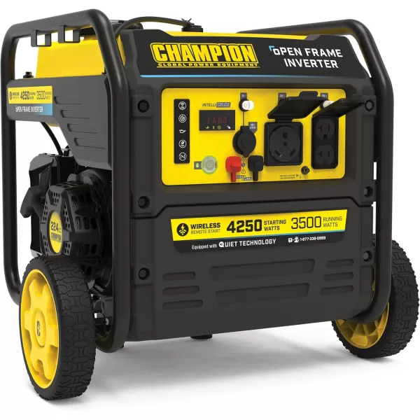 imageChampion Power Equipment 4250Watt Dual Fuel RV Ready Portable Open Frame Inverter Generator with Quiet Technology4250Watt  Gas  Remote Start