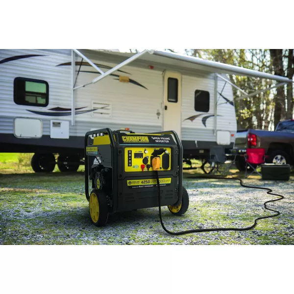 imageChampion Power Equipment 4250Watt Dual Fuel RV Ready Portable Open Frame Inverter Generator with Quiet Technology4250Watt  Gas  Remote Start