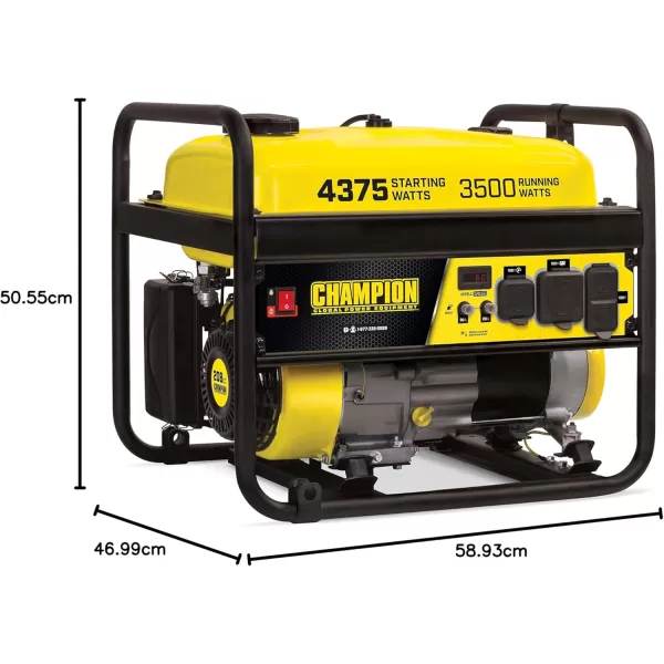 imageChampion Power Equipment 4375Watt Dual Fuel Portable Generator RV Ready43753500Watt  Gas  CARB