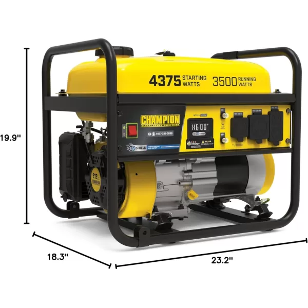 imageChampion Power Equipment 4375Watt Dual Fuel Portable Generator RV Ready43753500Watt  Gas  CO