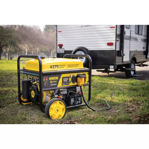 imageChampion Power Equipment 4375Watt Dual Fuel Portable Generator RV Ready43753500Watt  Gas  Remote Start  CO  CARB