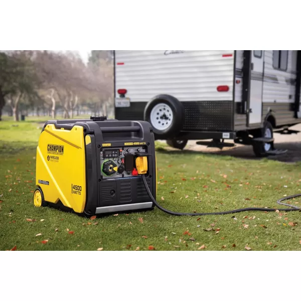 imageChampion Power Equipment 4500Watt RV Ready Portable Inverter Generator with Quiet Technology and CO Shield4500Watt  Gas  EZ Remote Start  CO