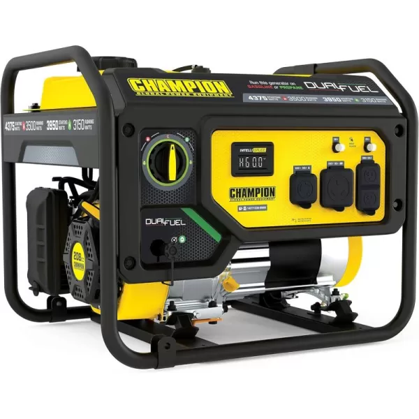 imageChampion Power Equipment 4375Watt Dual Fuel Portable Generator RV Ready43753500Watt  Dual Fuel  CARB