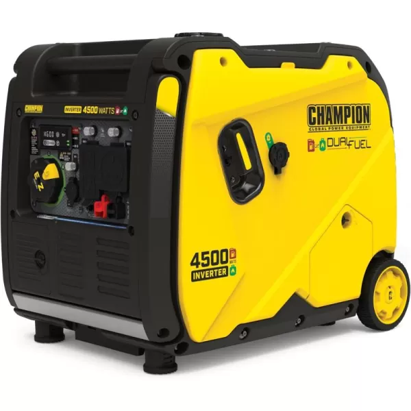 imageChampion Power Equipment 4500Watt RV Ready Portable Inverter Generator with Quiet Technology and CO Shield4500Watt  Dual Fuel  CO