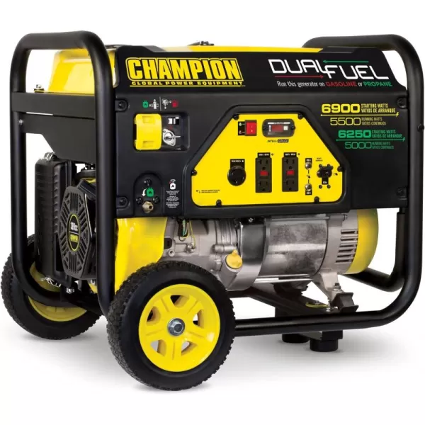 imageChampion Power Equipment 6900Watt Dual Fuel Portable Generator with Wheel Kit5500Watt  Dual Fuel