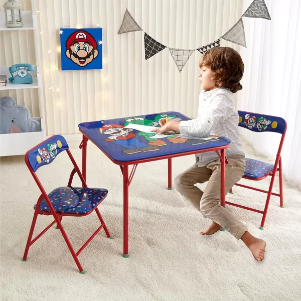 Baby Shark 3 Piece Children's Activity Square Table and Chair Set, Ages 3+