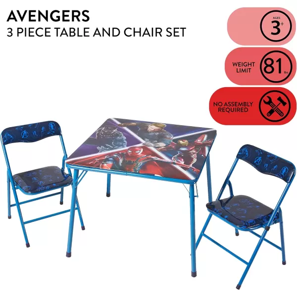 Baby Shark 3 Piece Children's Activity Square Table and Chair Set, Ages 3+