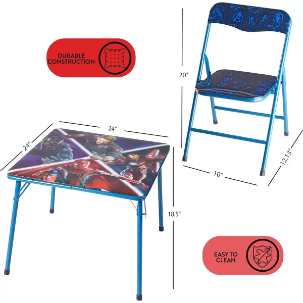 Baby Shark 3 Piece Children's Activity Square Table and Chair Set, Ages 3+