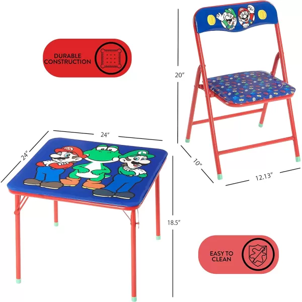 Baby Shark 3 Piece Children's Activity Square Table and Chair Set, Ages 3+