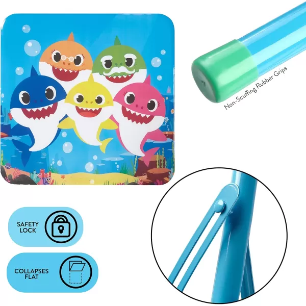 Baby Shark 3 Piece Children's Activity Square Table and Chair Set, Ages 3+
