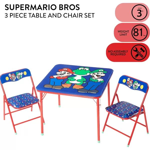 Baby Shark 3 Piece Children's Activity Square Table and Chair Set, Ages 3+