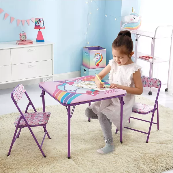 Baby Shark 3 Piece Children's Activity Square Table and Chair Set, Ages 3+