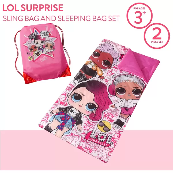 Idea Nuova 2 Piece Drawstring Sling Carry Bag with Sleeping Slumber Bag
