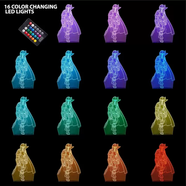 Idea Nuova 3D Acrylic LED Illusion Lamp, Harry Potter