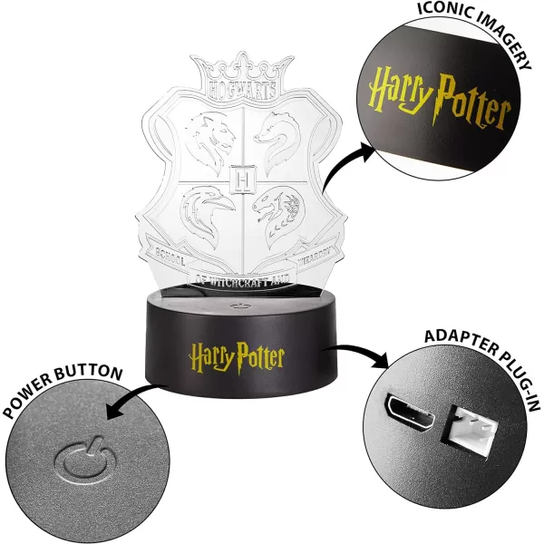 Idea Nuova 3D Acrylic LED Illusion Lamp, Harry Potter