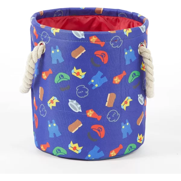 Idea Nuova Baby Shark 3 Piece Multi Size Fabric Nestable Toy Storage Basket Set, with Rope Carry Handles