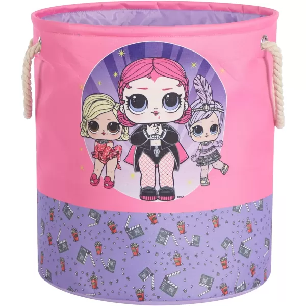 Idea Nuova Baby Shark 3 Piece Multi Size Fabric Nestable Toy Storage Basket Set, with Rope Carry Handles