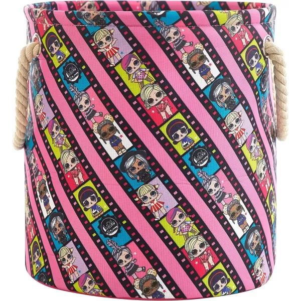 Idea Nuova Baby Shark 3 Piece Multi Size Fabric Nestable Toy Storage Basket Set, with Rope Carry Handles
