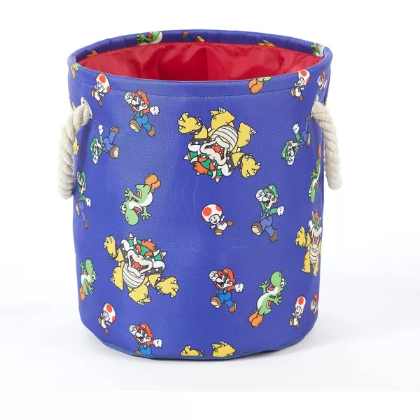 Idea Nuova Baby Shark 3 Piece Multi Size Fabric Nestable Toy Storage Basket Set, with Rope Carry Handles