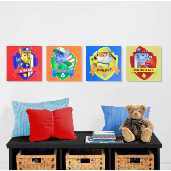 Idea Nuova Baby Shark 4 Pack Square Canvas Wall Art Set, 11''x11'' each