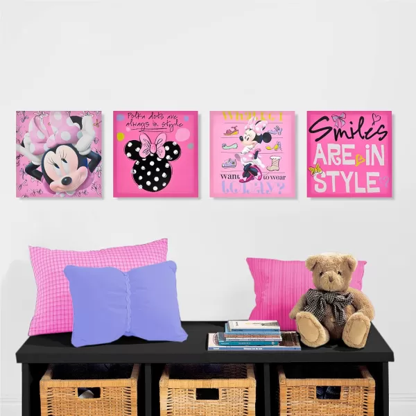 Idea Nuova Baby Shark 4 Pack Square Canvas Wall Art Set, 11''x11'' each