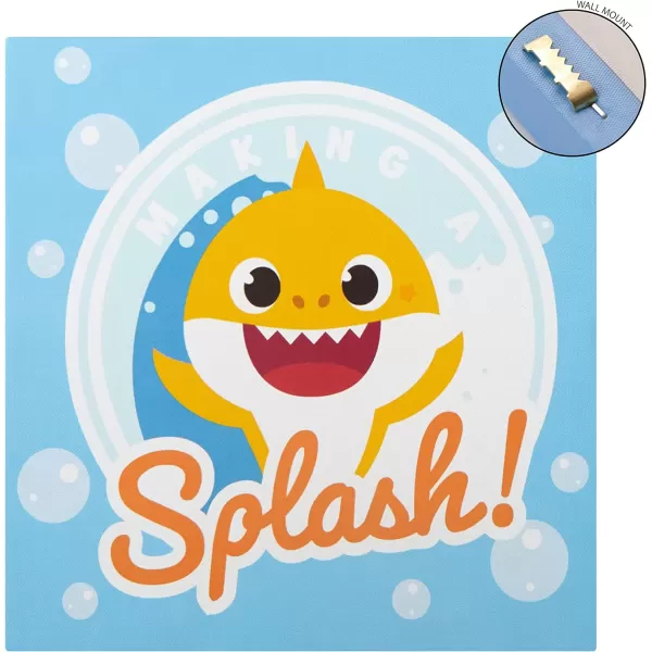 Idea Nuova Baby Shark 4 Pack Square Canvas Wall Art Set, 11''x11'' each