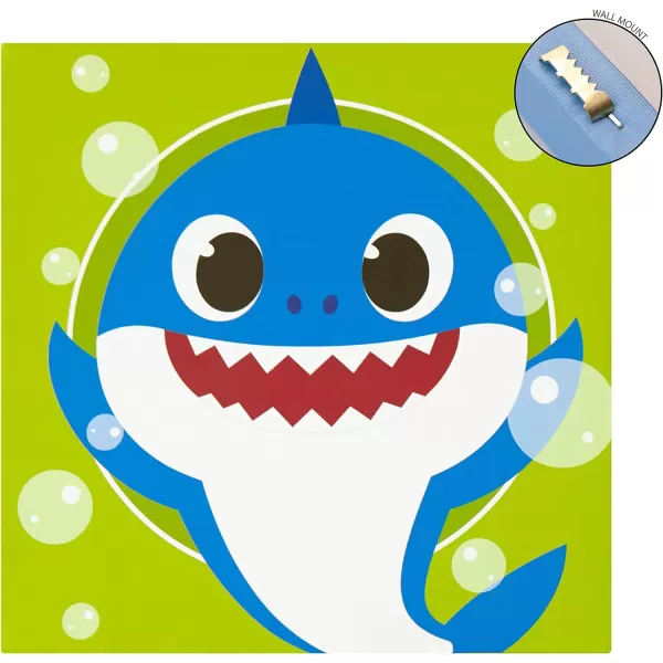 Idea Nuova Baby Shark 4 Pack Square Canvas Wall Art Set, 11''x11'' each