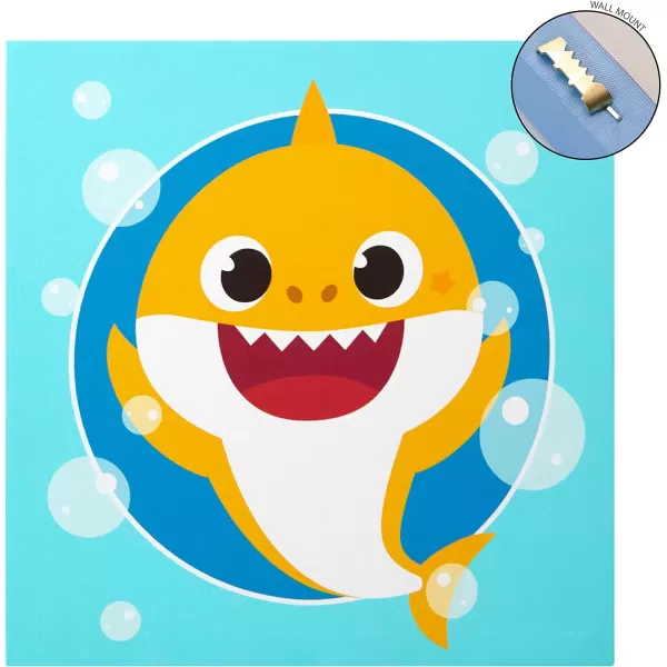 Idea Nuova Baby Shark 4 Pack Square Canvas Wall Art Set, 11''x11'' each