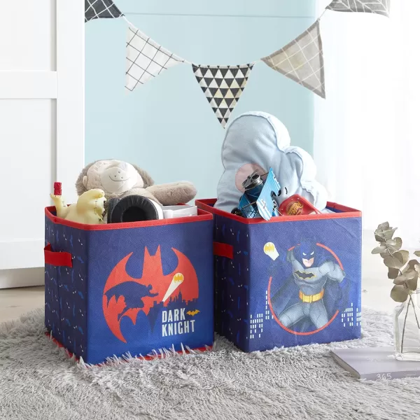 Idea Nuova Baby Shark Collapsible Storage Cubes, Set of 2, 10"x10",Baby Shark Blue/Yellow