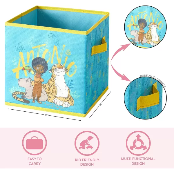 Idea Nuova Baby Shark Collapsible Storage Cubes, Set of 2, 10"x10",Baby Shark Blue/Yellow