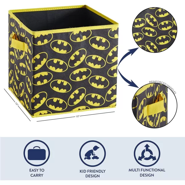 Idea Nuova Baby Shark Collapsible Storage Cubes, Set of 2, 10"x10",Baby Shark Blue/Yellow