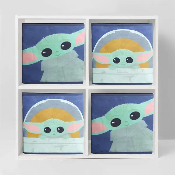 Idea Nuova Baby Shark Collapsible Storage Cubes, Set of 2, 10"x10",Baby Shark Blue/Yellow