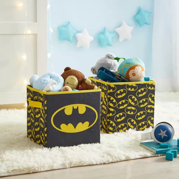 Idea Nuova Baby Shark Collapsible Storage Cubes, Set of 2, 10"x10",Baby Shark Blue/Yellow