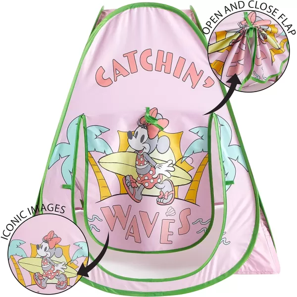 Idea Nuova Disney Minnie Mouse Collapsible Pop Up Indoor Outdoor Play Tent with UV Protection for Toddlers and Kids, 28" W x 28" L x 30" H