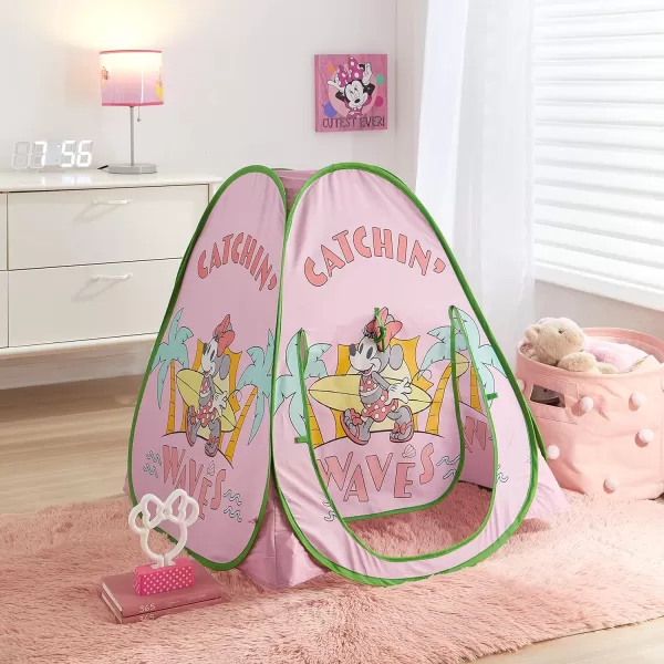Idea Nuova Disney Minnie Mouse Collapsible Pop Up Indoor Outdoor Play Tent with UV Protection for Toddlers and Kids, 28" W x 28" L x 30" H