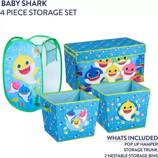 Idea Nuova JoJo Siwa 4 Piece Storage Solution Set with Pop Up Hamper, Collapsible Storage Trunk and 2 Nestable Storage Bins