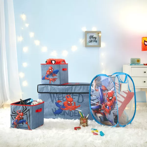 Idea Nuova JoJo Siwa 4 Piece Storage Solution Set with Pop Up Hamper, Collapsible Storage Trunk and 2 Nestable Storage Bins